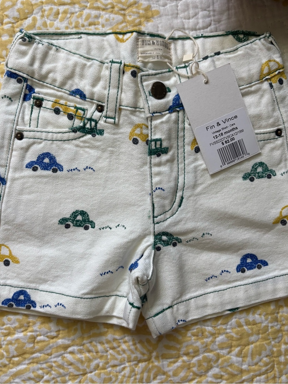 Fin & Vince car print shorts